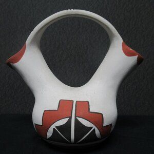 Isleta Pueblo Pottery Wedding Vase